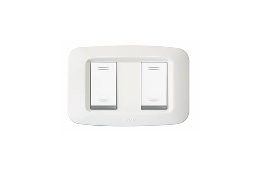 PLAQUE YES 2 TROUS BLANC GLACE
