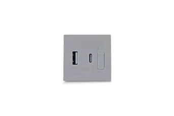 CHARGEUR USB ULTRA RAPIDE (PD) TYPE A+C 2 MODULES SYLVIA 43