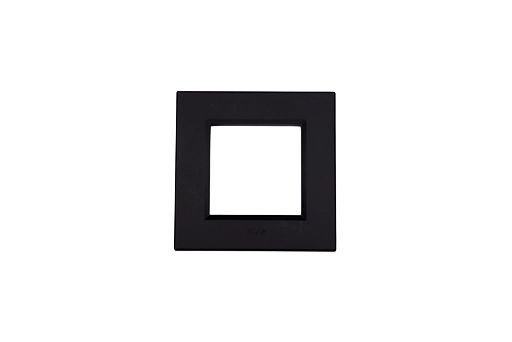 PLAQUE BELLA 43 CARREE NOIR MAT 2 MODULES