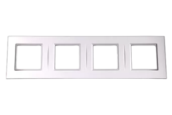 PLAQUE BELLA 43 CARREE ARGENT OPAQUE 2+2+2+2 MODULES