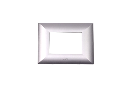 PLAQUE LUMINA 43 RECTANGULAIRE ARGENT OPAQUE 3 MODULES