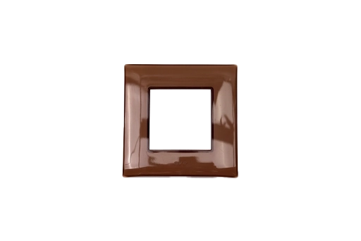 PLAQUE LINA 43 CARREE MARRON 2D 2 MODULES