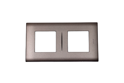 PLAQUE LINA 43 CARREE TITANIUM 2+2 MODULES