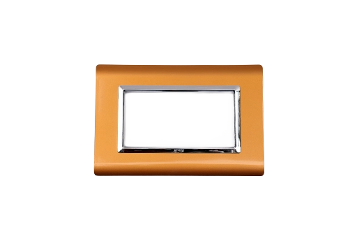 PLAQUE SERENA 43 RECTANGULAIRE OR BYZANTIN CADRE CHROME 4 MODULES