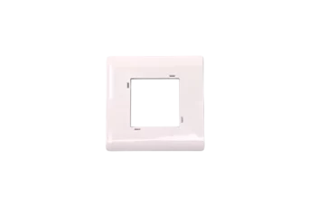 PLAQUE SERENA 43 CARREE SANS CADRE BLANC 2 MODULES