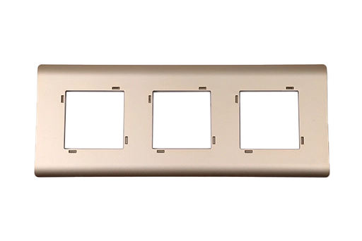 PLAQUE SERENA 43 CARREE SANS CADRE CHAMPAGNE 2+2+2 MODULES