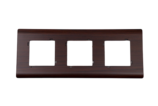 PLAQUE SERENA 43 CARREE SANS CADRE WENGE 2+2+2 MODULES