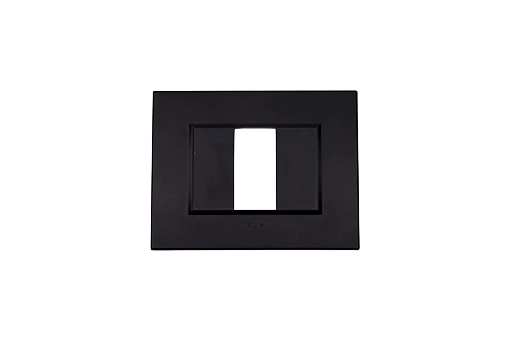 PLAQUE BELLA 43 RECTANGULAIRE NOIR MAT 1 MODULE