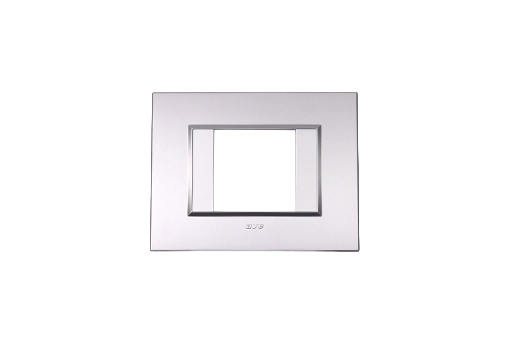 PLAQUE BELLA 43 RECTANGULAIRE ARGENT OPAQUE 2 MODULES
