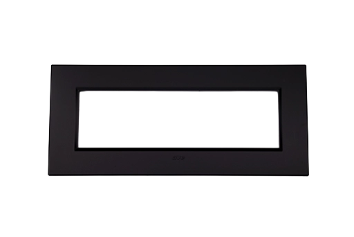 PLAQUE BELLA 43 RECTANGULAIRE NOIR MAT 7 MODULES