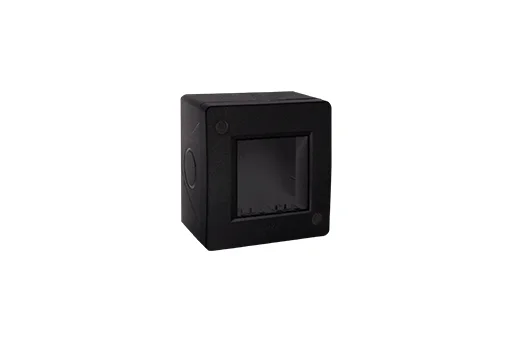 BOITE APPARENTE 2 MODULES S43 NOIR MAT