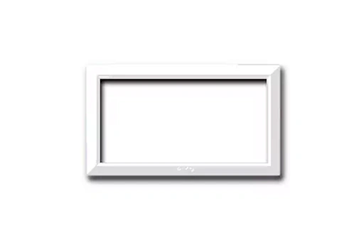 CADRE POUR ZAMA / PERSONAL 44 RECTANGULAIRE 4 MODULES BLANC