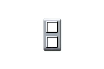 PLAQUE TECHNOPOLYMERE 44 CARREE ALLUMIA AVEC CADRE CHROME 2+2 MODULES