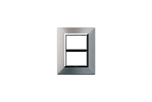 PLAQUE ZAMA 44 RECTANGULAIRE ALUMUNIUM NATUREL BROSSE 3+3 MODULES