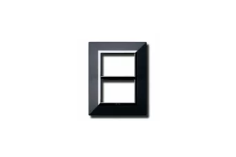 PLAQUE ZAMA 44 RECTANGULAIRE GRIS FONCE METALLISE 3+3 MODULES