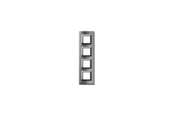 PLAQUE VERA 44 CARREE ALUMINIUM NATUREL BROSSE 2+2+2+2 MODULES