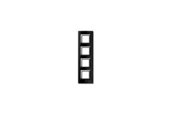 PLAQUE VERA 44 CARREE ALUMINIUM ANTHRACITE BROSSE 2+2+2+2 MODULES