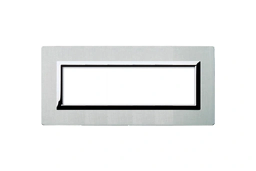 PLAQUE VERA 44 RECTANGULAIRE ALUMINIUM NATUREL BROSSE 7 MODULES