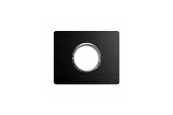 PLAQUE NEW STYLE RECTANG ALUMINIUM ANTHRACITE BROSSE POUR 2P+T