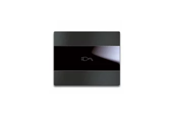 PLAQUE TOUCH 44 RECTANGULAIRE POUR PRISE COULISSANTE ALUMUNIUM ANTHRACITE BROSSE