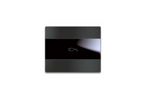 PLAQUE TOUCH 44 RECTANGULAIRE POUR PRISE COULISSANTE ALUMUNIUM ANTHRACITE BROSSE