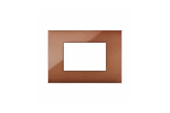 PLAQUE YOUNG 44 RECTANGULAIRE MARRON 3 MODULES