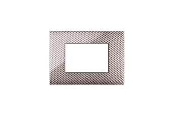 PLAQUE YOUNG 44 RECTANGULAIRE CARBONE CLAIR 3D 3 MODULES