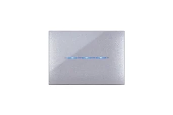 PLAQUE YOUNG TOUCH 44 RECTANGULAIRE GRIS METALLISE 3 MODULES