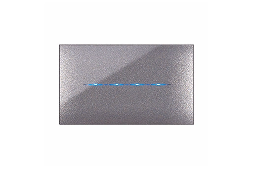 PLAQUE YOUNG TOUCH 44 RECTANGULAIRE GRIS METALLISE 4 MODULES