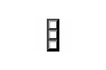 PLAQUE ZAMA 44 CARREE NOIR ABSOLU 2+2+2 MODULES