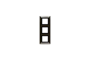 PLAQUE ZAMA 44 CARREE NICKEL BROSSE 2+2+2 MODULES
