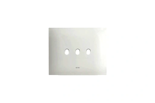 PLAQUE SMART 44 NEW STYLE RECTANGULAIRE EN METAL BLANC 3 MODULES 3 COMMANDES