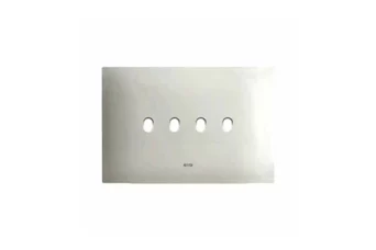 PLAQUE SMART 44 NEW STYLE RECTANGULAIRE EN METAL BLANC 4 MODULES 4 COMMANDES