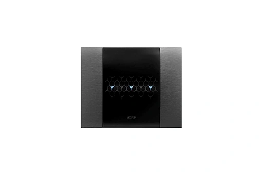 PLAQUE SMART TOUCH 44 RECTANGULAIRE EN METAL ACIER ANTHRACITE BROSSE 3 MODULES (JUSQU'À 6 COMMANDES)