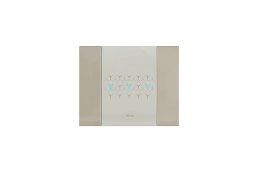 PLAQUE SMART TOUCH 44 RECTANGULAIRE EN METAL TAUPE 3 MODULES (JUSQU'À 6 COMMANDES)