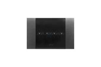 PLAQUE SMART TOUCH 44 RECTANGULAIRE EN METAL ACIER ANTHRACITE BROSSE 4 MODULES (JUSQU'À 7 COMMANDES)