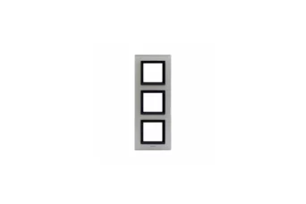 PLAQUE VERA 44 CARREE EN VERRE GRIS OPAQUE 2+2+2 MODULES