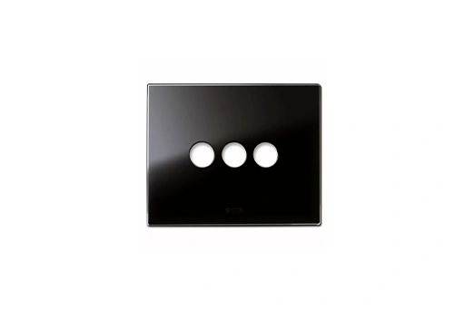 PLAQUE NEW STYLE RECTANGULAIRE EN VERRE NOIR ABSOLU 3 MOD