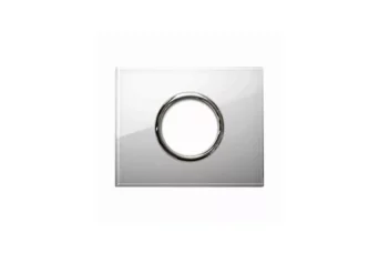 PLAQUE NEW STYLE RECTANGULAIRE EN VERRE BLANC POUR 2P+T