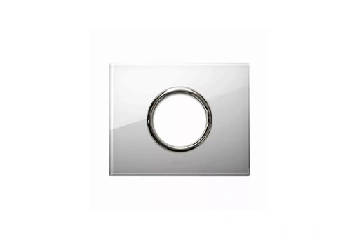 PLAQUE NEW STYLE RECTANGULAIRE EN VERRE BLANC POUR 2P+T