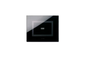 PLAQUE VERA 44 TOUCH RECTANGULAIRE NOIR ABSOLU 1 COMMANDE