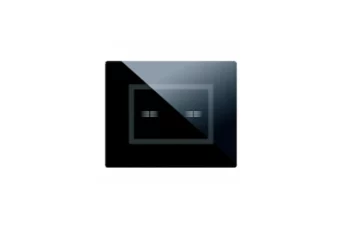 PLAQUE VERA 44 TOUCH RECTANGULAIRE NOIR ABSOLU 2 COMMANDES