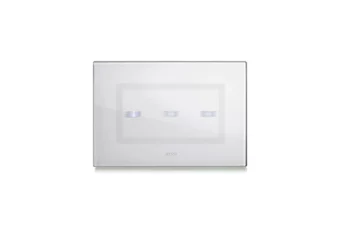 PLAQUE VERA 44 TOUCH RECTANGULAIRE BLANC 3 COMMANDES POUR BOITE 4 MOD