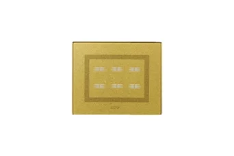 PLAQUE VERA 44 TOUCH RECTANGULAIRE GOLD 3+3 COMMANDES