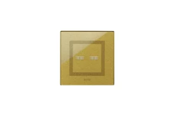 PLAQUE VERA 44 TOUCH CARREE GOLD 2 COMMANDES
