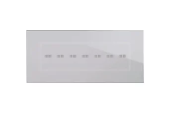 PLAQUE VERA 44 TOUCH RECTANGULAIRE GRIS OPAQUE 7 COMMANDES