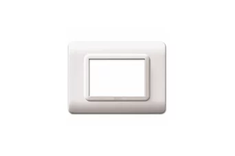 PLAQUE TECHNOPOLYMERE 44 RECTANGULAIRE BLANC 3 MODULES