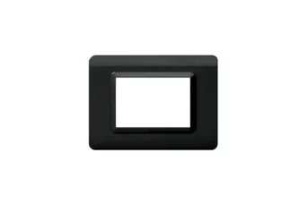 PLAQUE TECHNOPOLYMERE 44 RECTANGULAIRE GRIS FONCE 3 MODULES