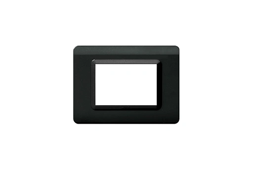 PLAQUE TECHNOPOLYMERE 44 RECTANGULAIRE GRIS FONCE 3 MODULES