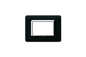 PLAQUE TECHNOPOLYMERE 44 RECTANGULAIRE GRIS TEKLA AVEC CADRE